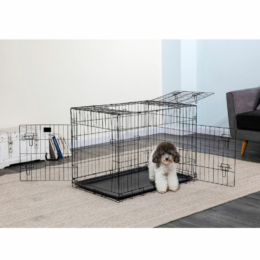 Hot * Go Pet Club 3-Door Metal Dog Crate With Divider, 36 In.