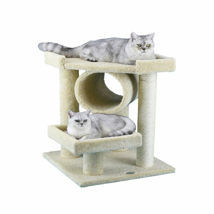 Clearance * Go Pet Club 28 In. Premium Carpeted Cat Tree, Beige