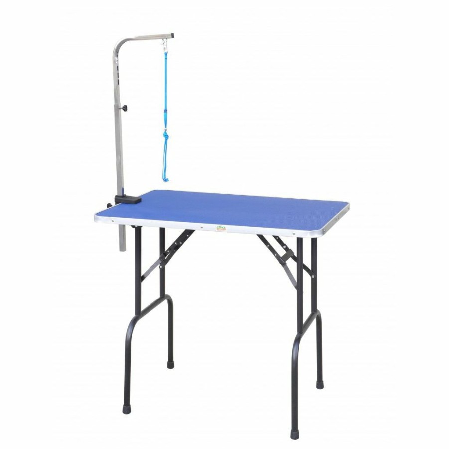 Best * Go Pet Club 36 In. Pet Grooming Table With Arm, Blue