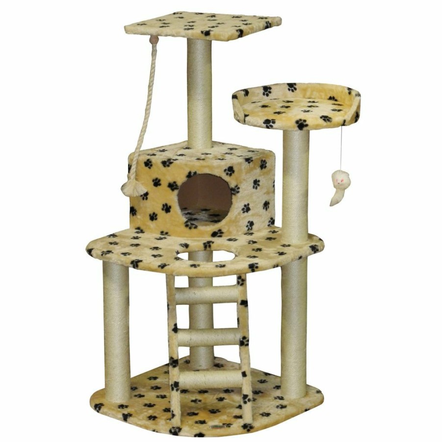 Best * Go Pet Club 47.5 In. Paw Print Cat Tree Condo Furniture