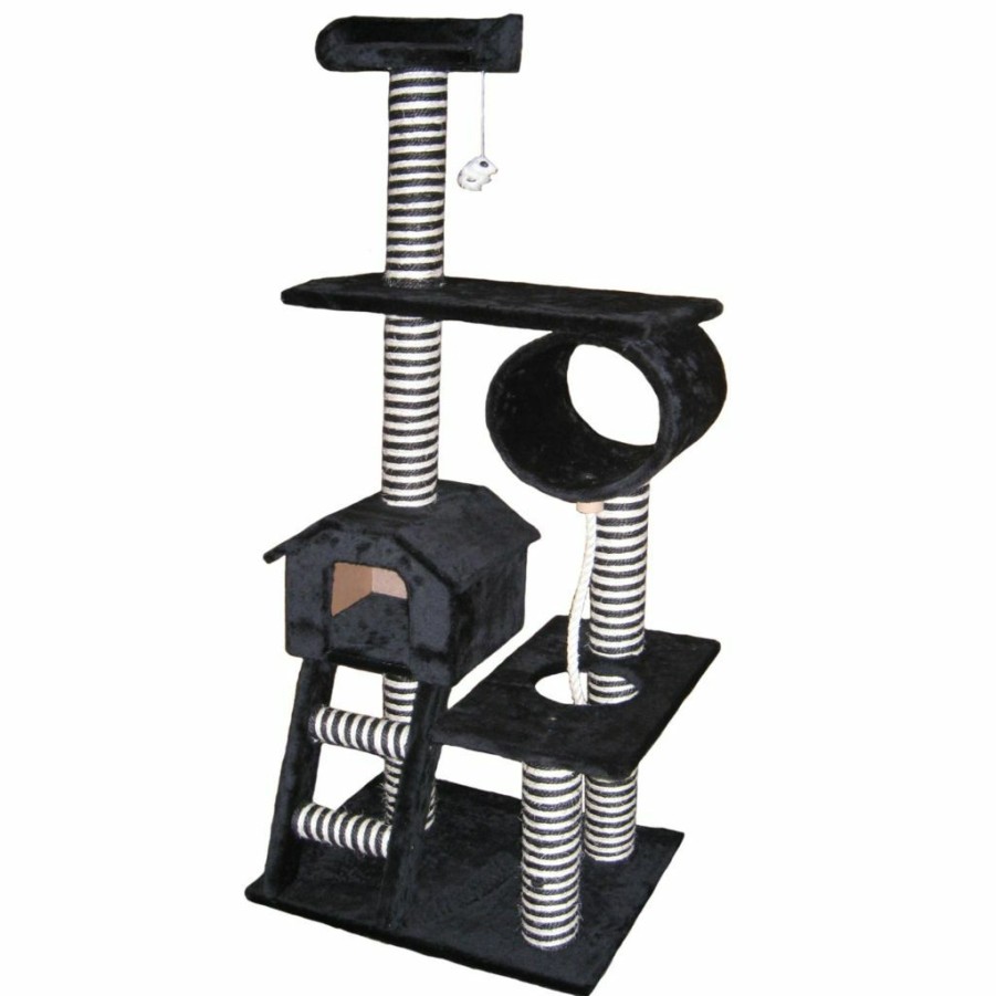 Online * Go Pet Club 60 In. Cat Tree Condo Furniture, Black