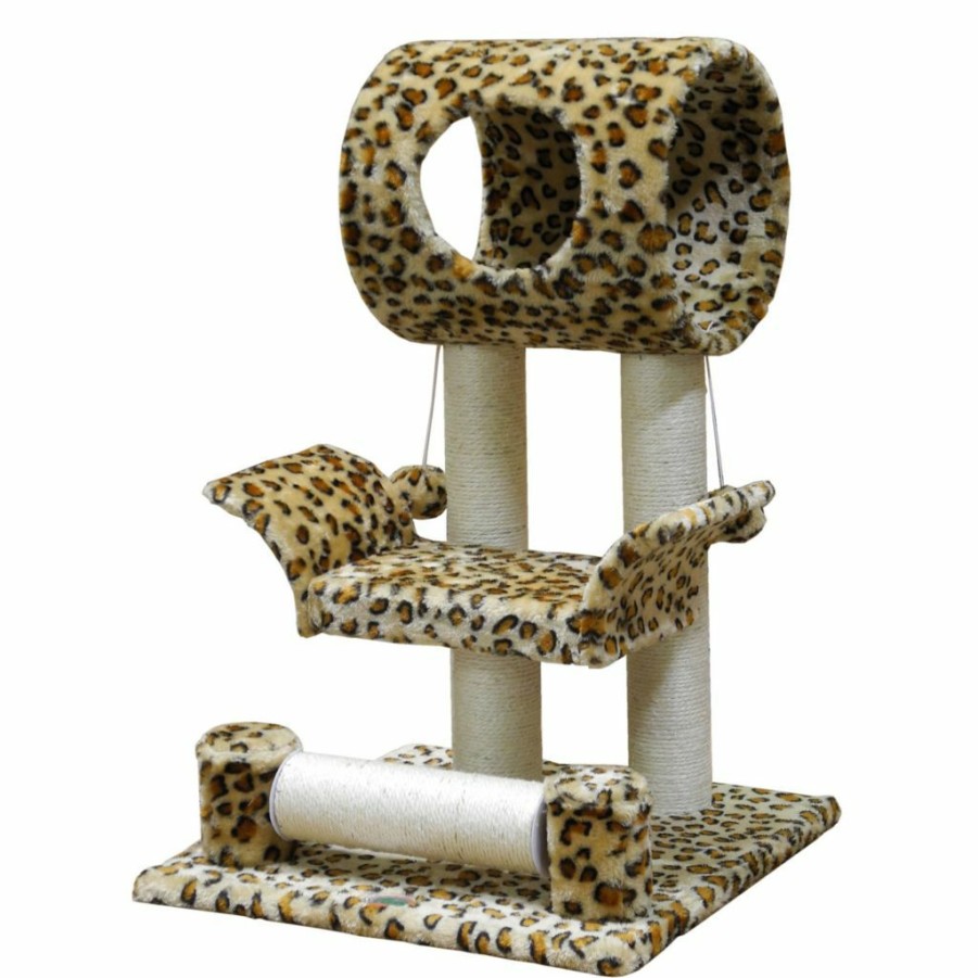 Hot * Go Pet Club 28 In. Cat Tree Condo Furniture, Leopard