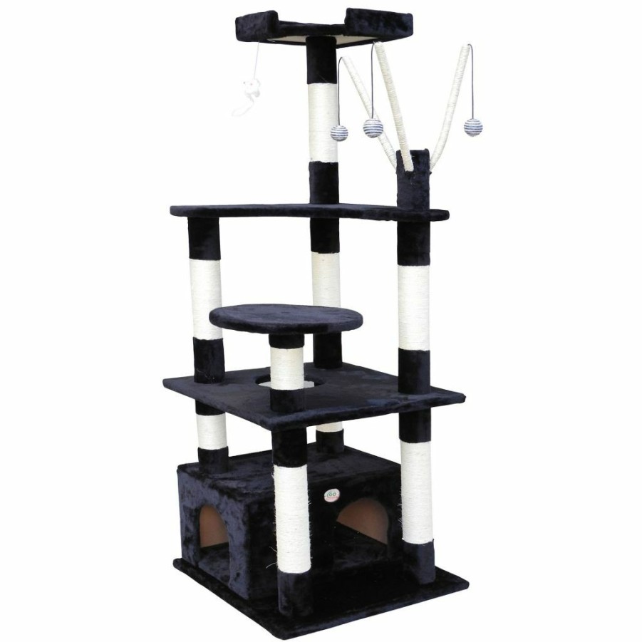 Best * Go Pet Club 65.5 In. Cat Tree, Black