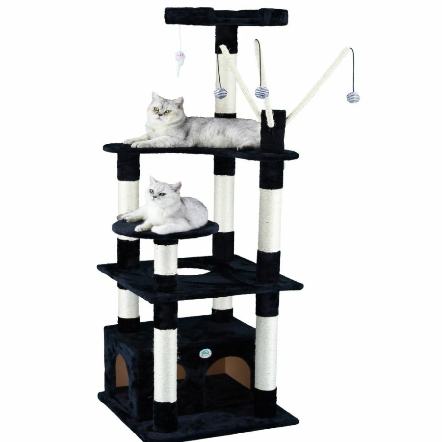 Best * Go Pet Club 65.5 In. Cat Tree, Black