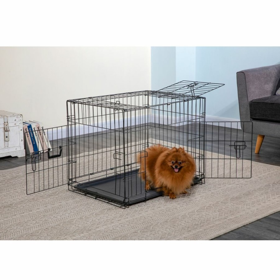 Wholesale * Go Pet Club 3-Door Metal Dog Crate With Divider, 30 In.