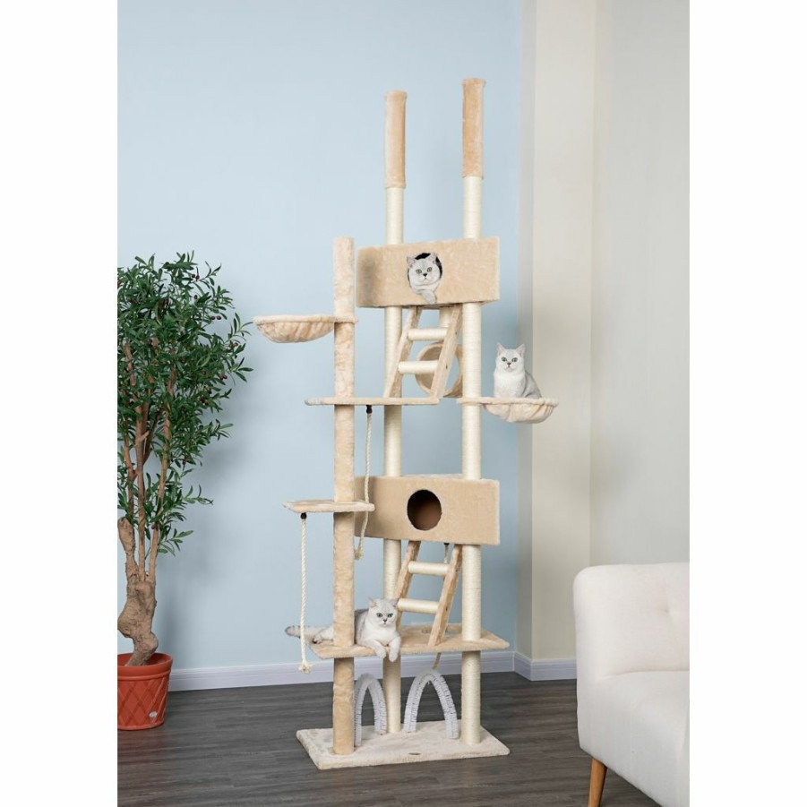 New * Go Pet Club 106 In. Cat Tree, Beige