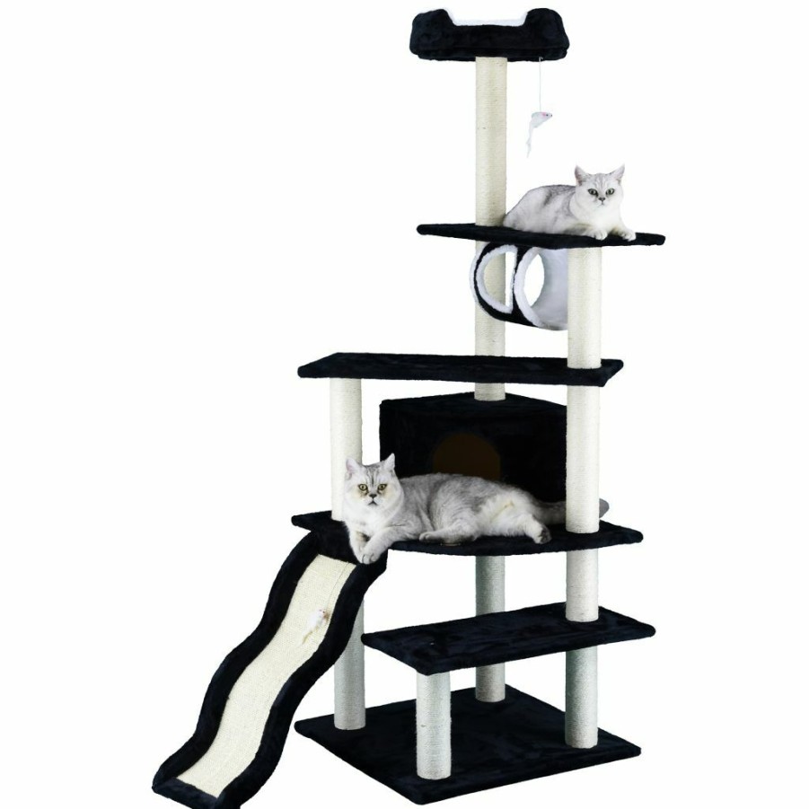 Wholesale * Go Pet Club 70 In. Cat Tree Condo Furniture, Black