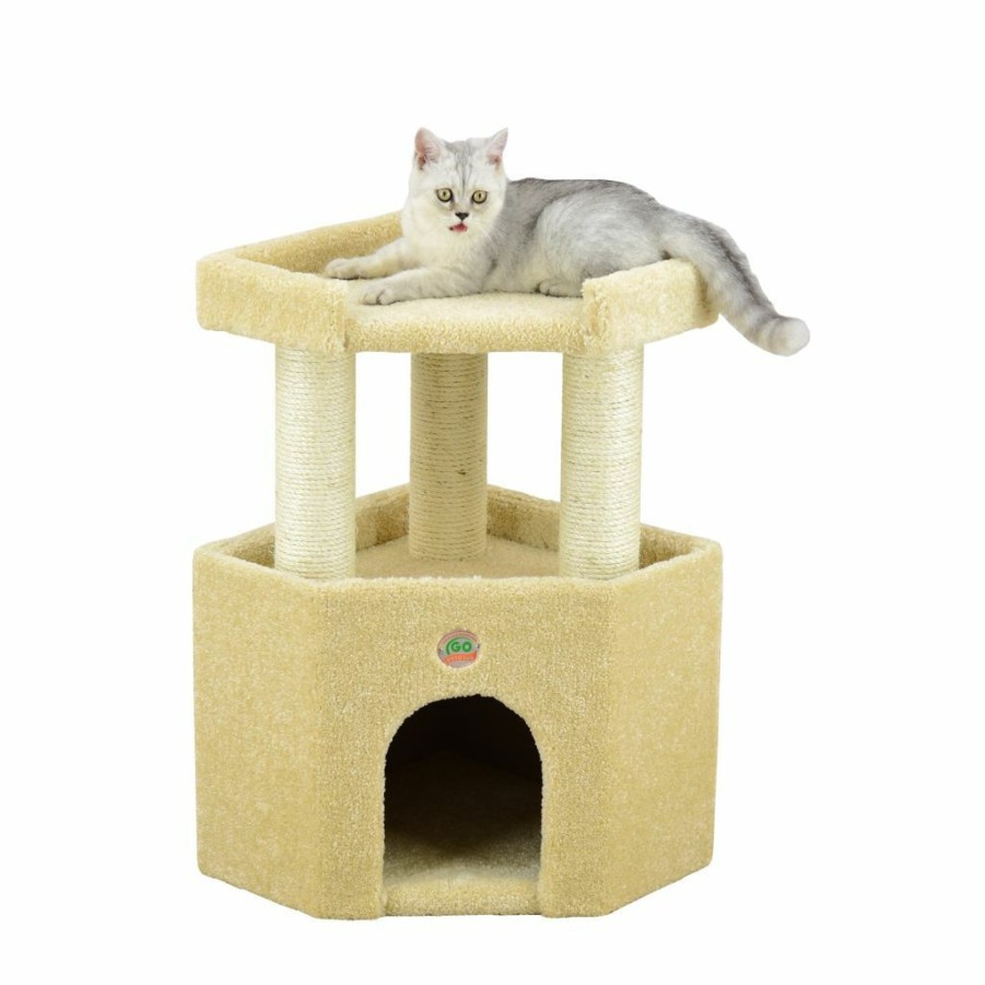 Clearance * Go Pet Club 27 In. Premium Carpeted Cat Tree Furniture