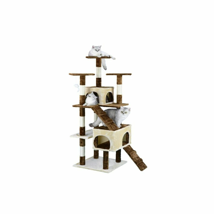 Best * Go Pet Club 63 In. Homessity Cat Tree House Condo Bed Scratching Post Furniture