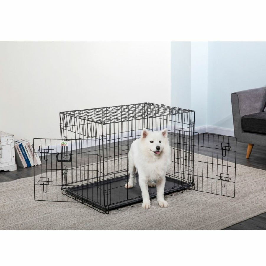 Hot * Go Pet Club 2-Door Metal Dog Crate With Divider, 36 In.