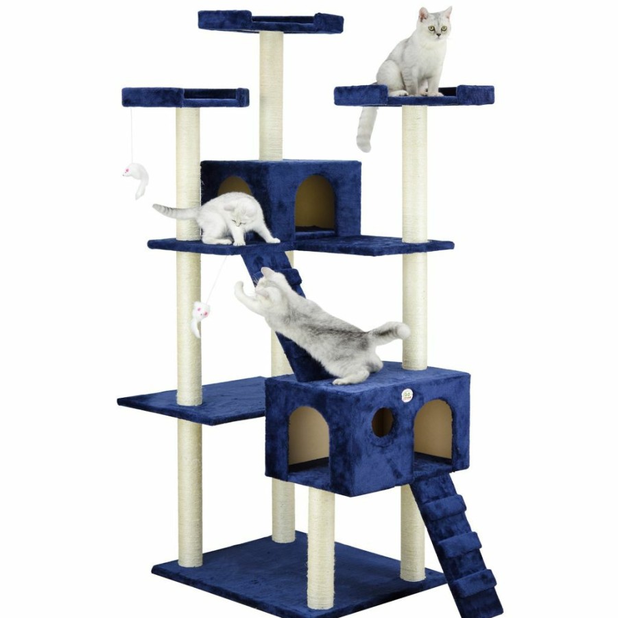 Best * Go Pet Club 72 In. Cat Tree, Blue