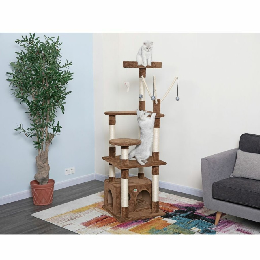 Online * Go Pet Club 65.5 In. Cat Tree, Brown