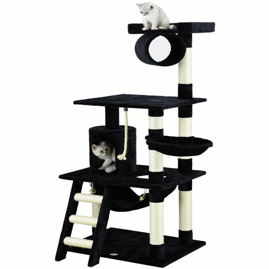 Wholesale * Go Pet Club 62 In. Cat Tree Condo Furniture, Black