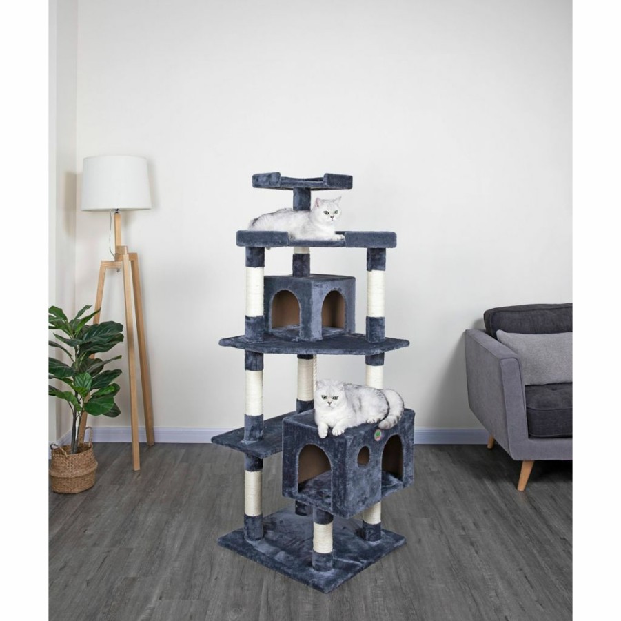 Hot * New! Go Pet Club 60 In. Cat Tree House With Sisal Scratching Posts