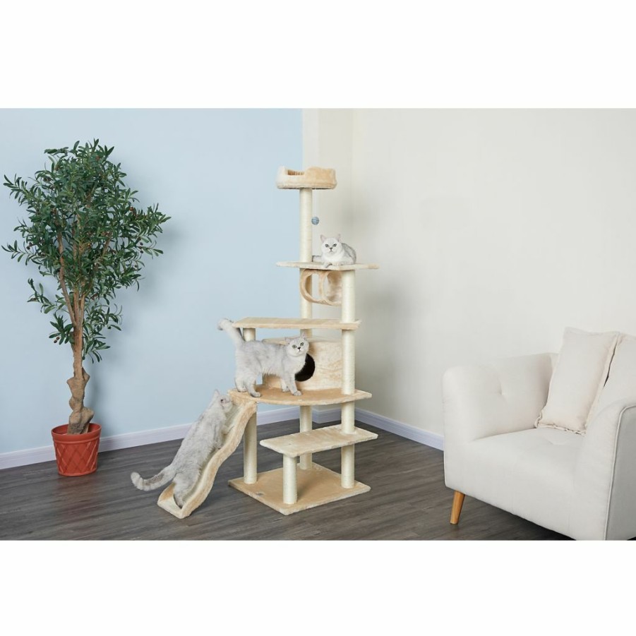 Wholesale * Go Pet Club 70 In. Cat Tree Condo Furniture, Beige