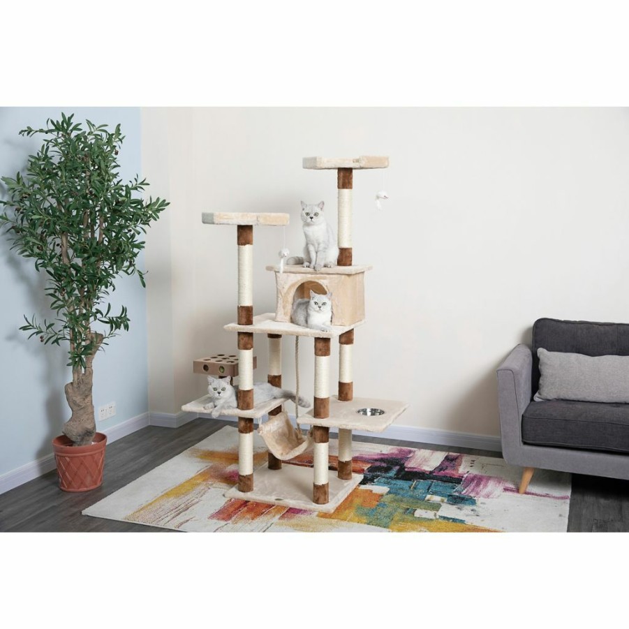 New * Go Pet Club 70 In. Iq Busy Box Cat Tree