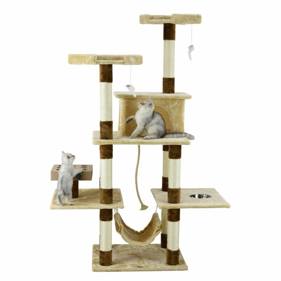 New * Go Pet Club 70 In. Iq Busy Box Cat Tree