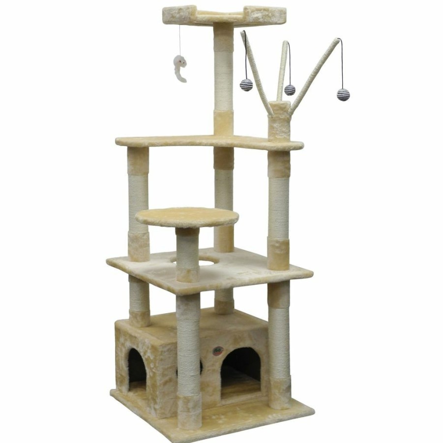 Hot * Go Pet Club 65.5 In. Cat Tree, Beige