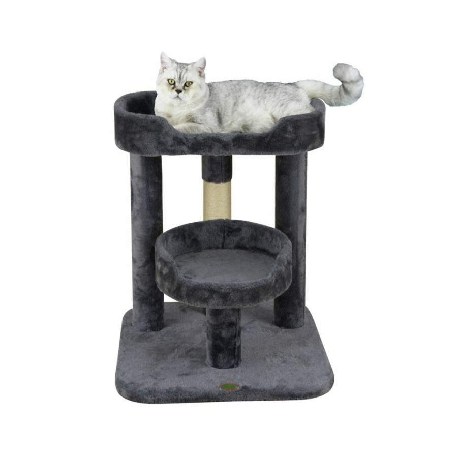 Online * New! Go Pet Club 23 In. Cat Tree Perch With Large Perch, Compressed Wood, Faux Fur Finish