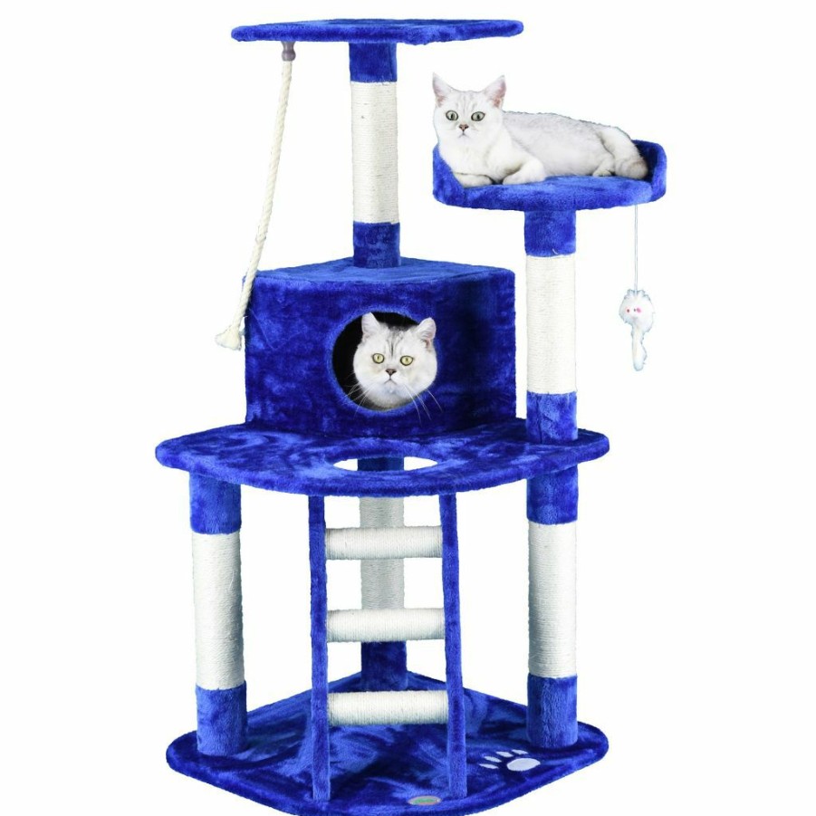 Wholesale * Go Pet Club 47.5 In. Cat Tree Condo Furniture, Blue