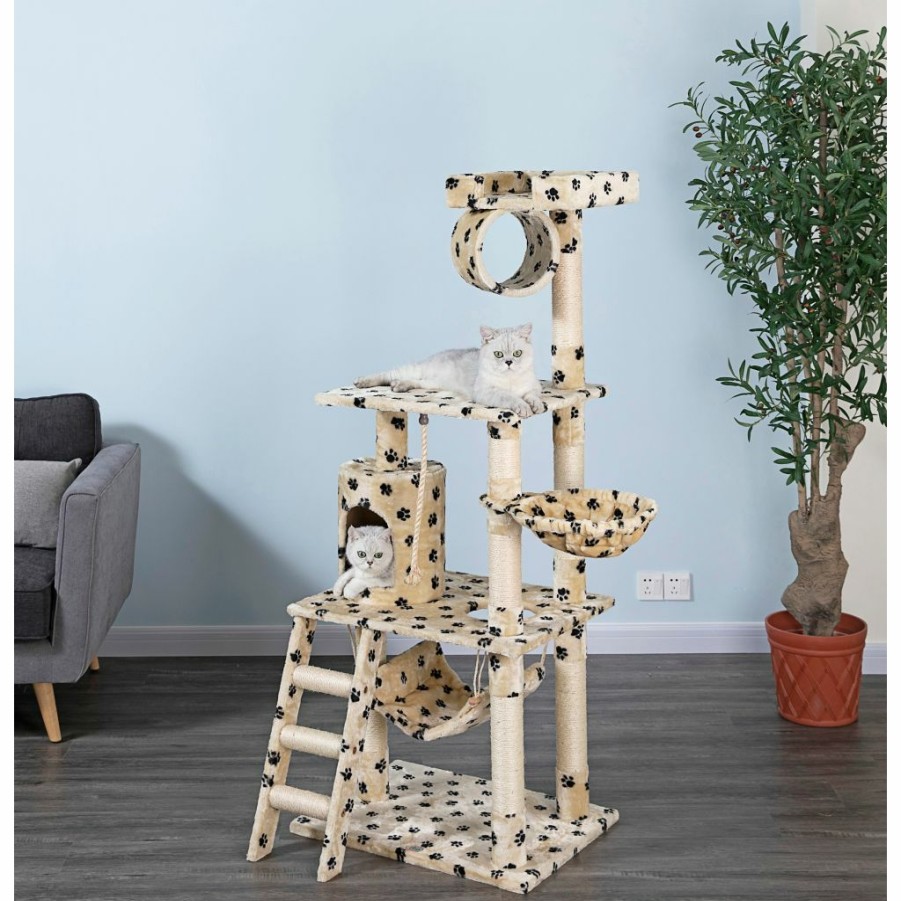 Clearance * Go Pet Club 62 In. Paw Print Cat Tree