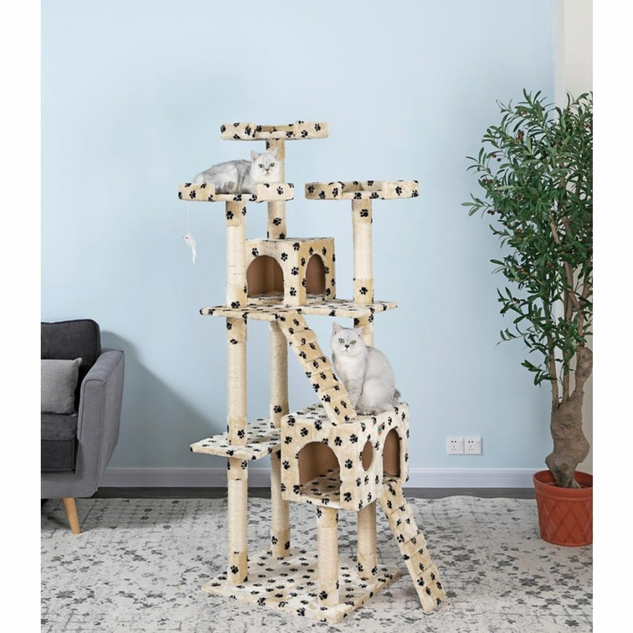 Hot * Go Pet Club 72 In. Paw Print Cat Tree